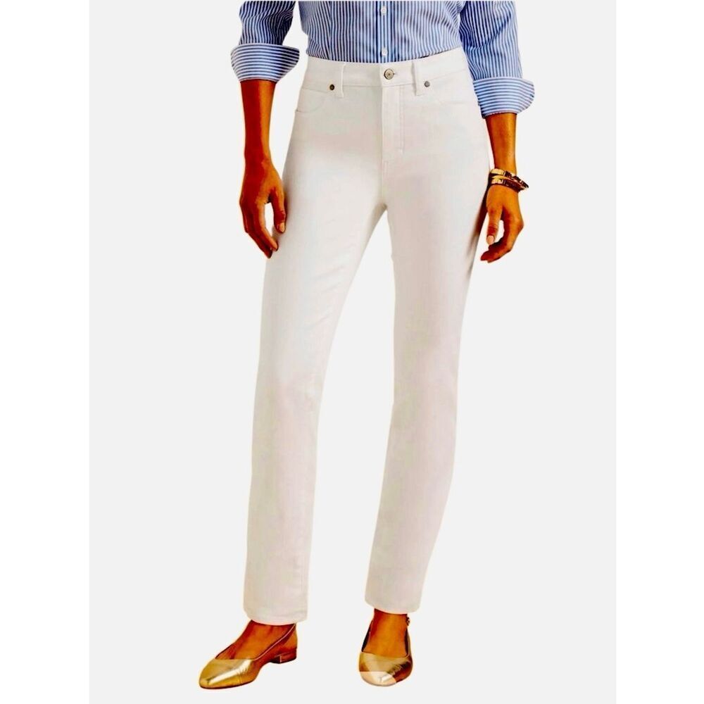 Talbots Straight Leg Jeans in Cream Women’s 12P